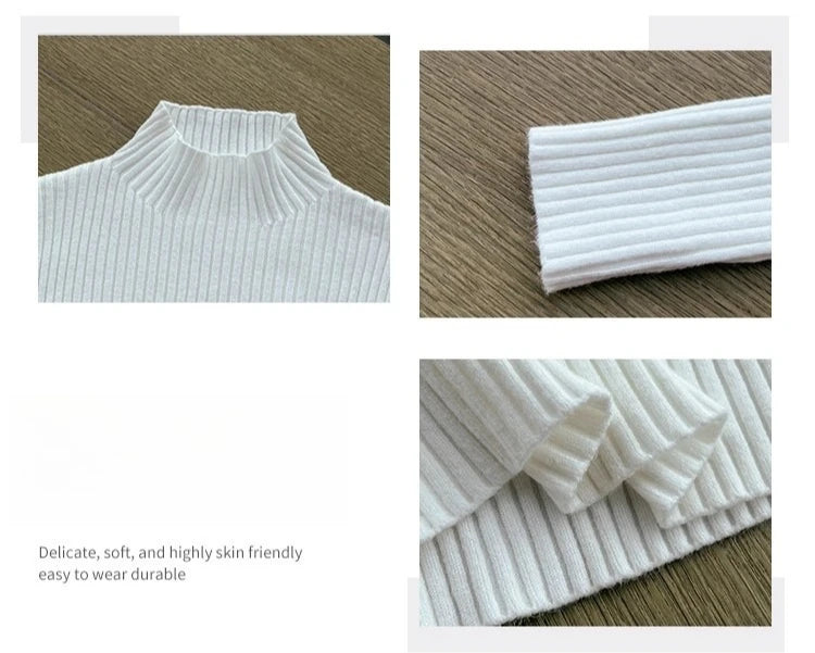 Slim Turtleneck Knit Sweater